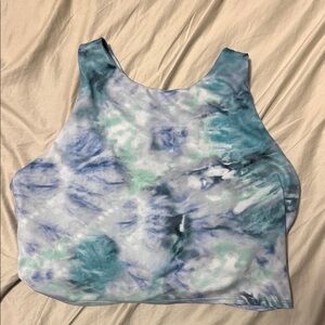 Athleta Blue Green Tie-Dye Tank Top